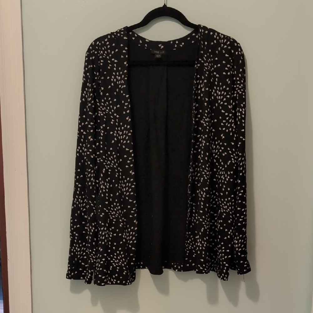 J. Jill Black and White Patterned Cardigan